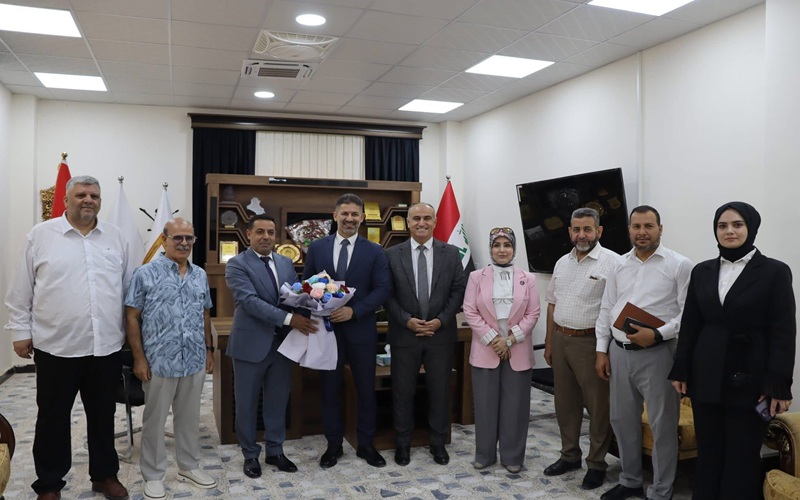Head of the Turkmen Front Branch in Kirkuk Visits the Dean of the College of Basic Education